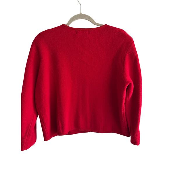 Vintage Women’s Requirements 100% Wool Red Cardigan Sweater Size Large - Picture 5 of 5